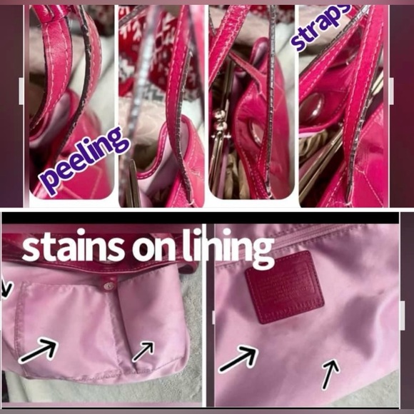 Coach kiss lock #E1093-F15658 signature hot pink patent leather purse - Picture 17 of 17